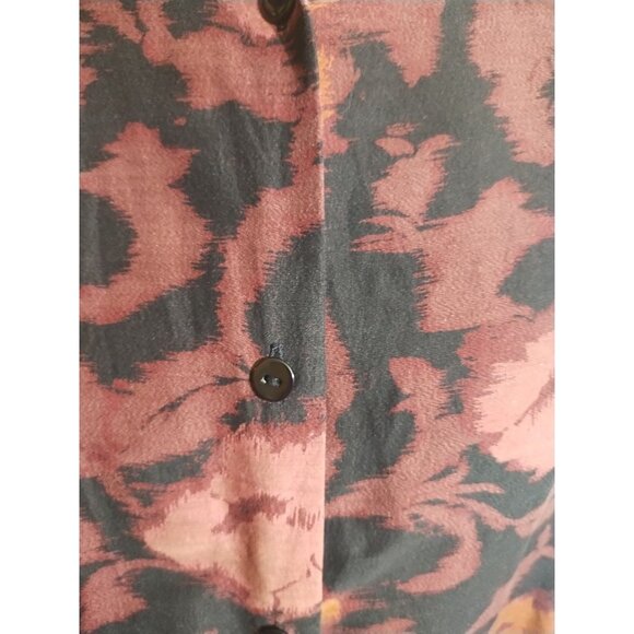 VTG Y2K Sigrid Olsen Long Sleeve Button Up Floral Silk Wool Blouse XL Boho - Picture 5 of 8